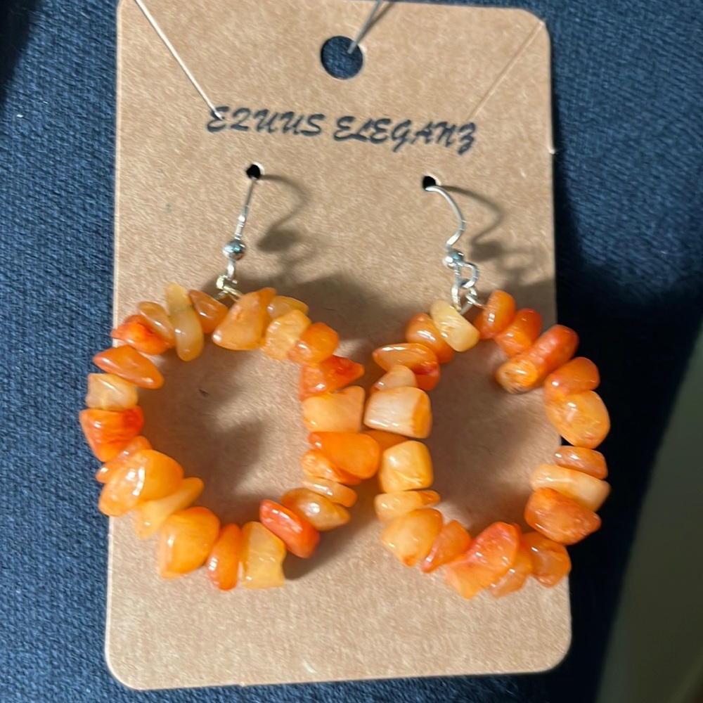 Semi-precious stone earrings